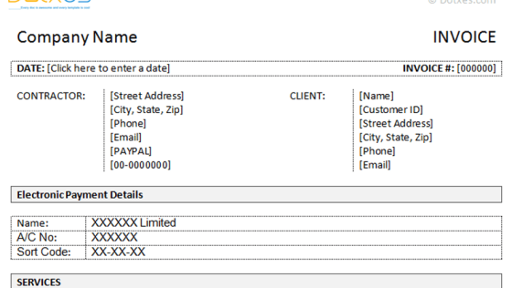 Hotel Invoice Template (in Microsoft Word®) - Dotxes