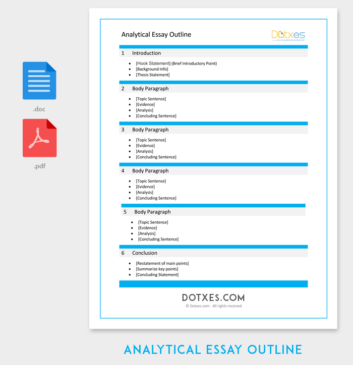Analytical Essay Outline Template