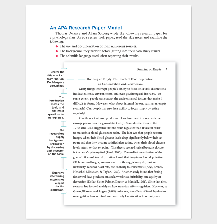 Apa Research Paper Outline Template for PDF