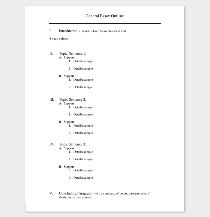 How To Write Essay Outline, Examples Of Writing basic essay outline