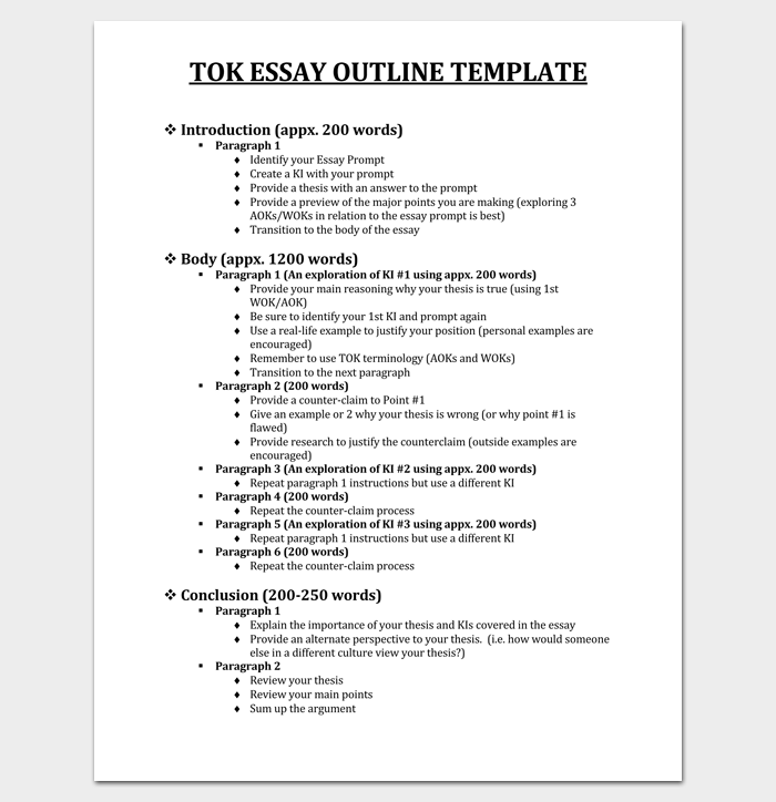 essay for outlines