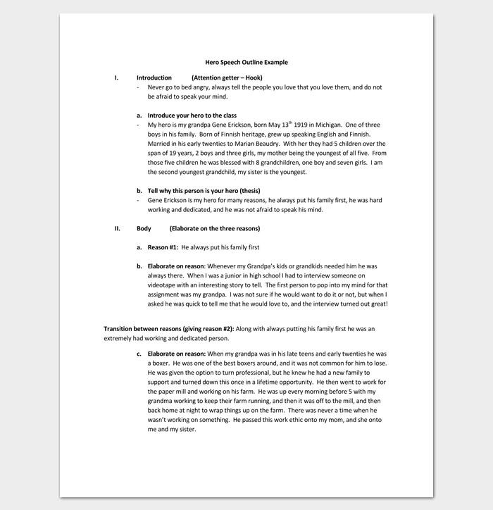 Hero Speech Outline for PDF