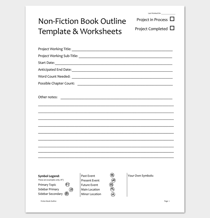 Non Fiction Book Outline Template for PDF