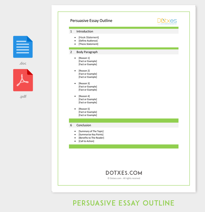 Persuasive Essay Outline Template