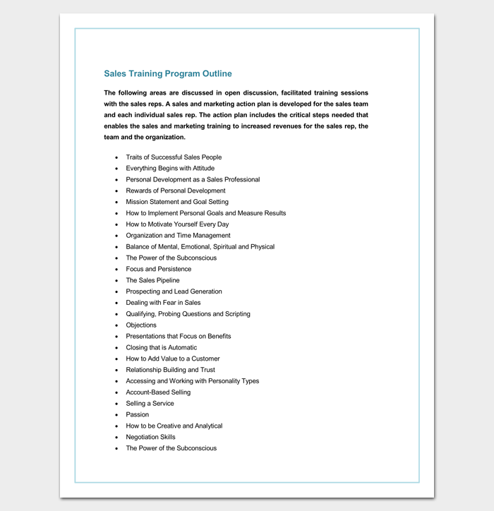 Training Course Outline Template 24+ Free For Word & PDF Format