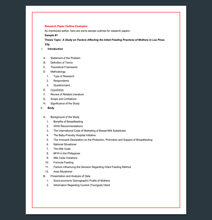 Action Research Outline Template