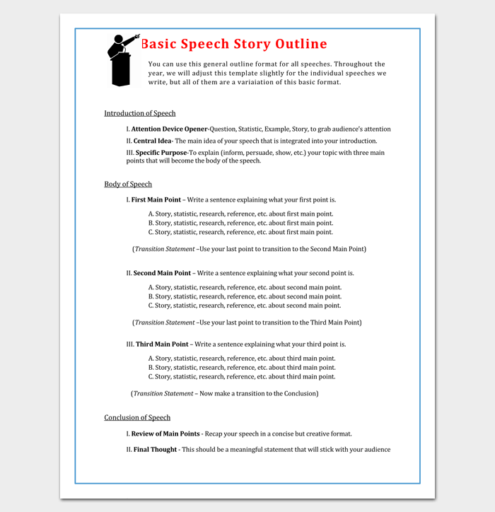 Basic Story Outline Template