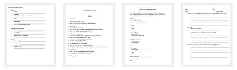 Biography Outline Template
