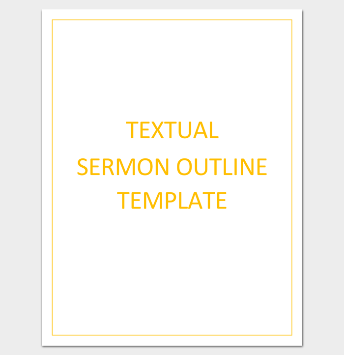 Textual Sermon Outline Template