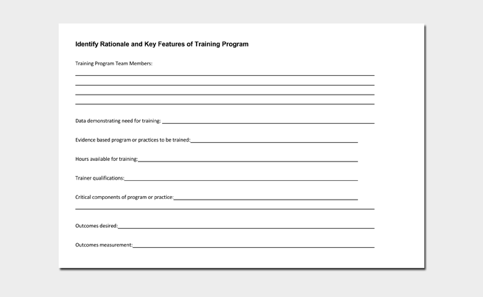 Training Plan Template PDF