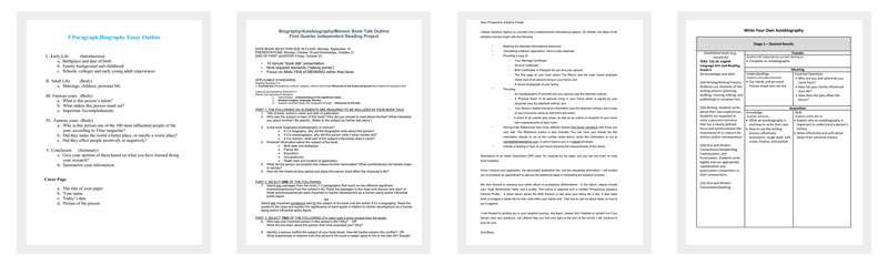 Autobiography Outline Template