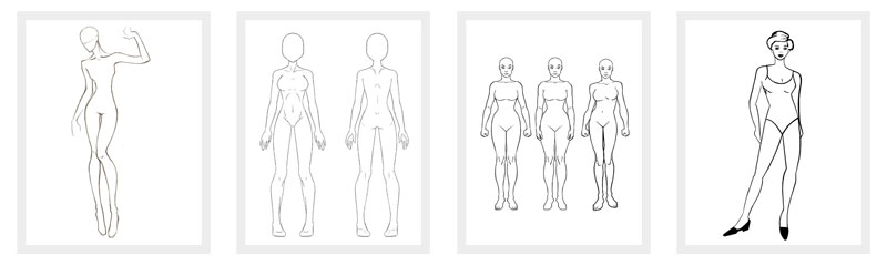 Female Body Outline Template