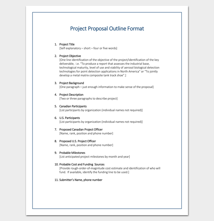 example of project proposal outline