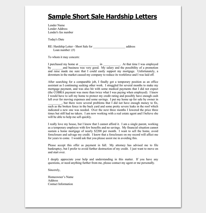 Hardship Letter Template - 10+ For Word, PDF Format Hardship Letter Template - 10+ For Word, PDF Format